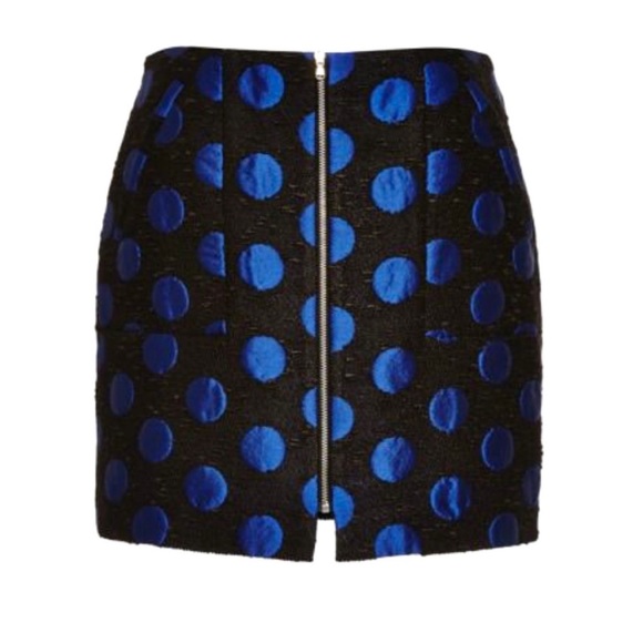 SUNO Dresses & Skirts - Suno Polka Dot Jacquard Mini Skirt 4 Wool Blend New